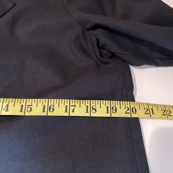 Tudor Court Linen Blend Blazer Jacker Women's Small Black Unstructured Luxury - Picture 9 of 10